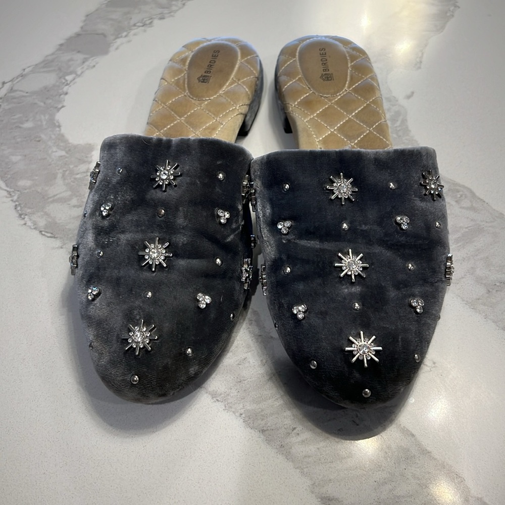 Birdies “Songbird” ice blue slides with crystal embellishments - Picture 2 of 8
